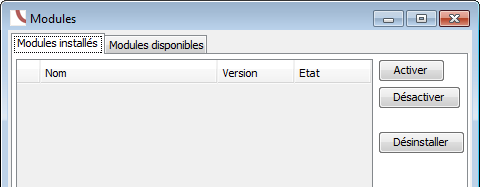 Gestion des modules
